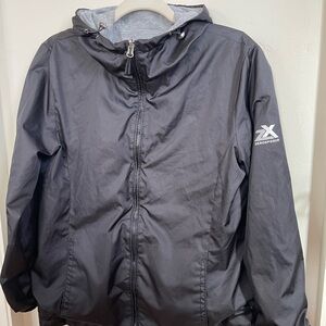 Zeroxposure | Medium | Reversible jacket- Black windbreaker/ Heathered gray